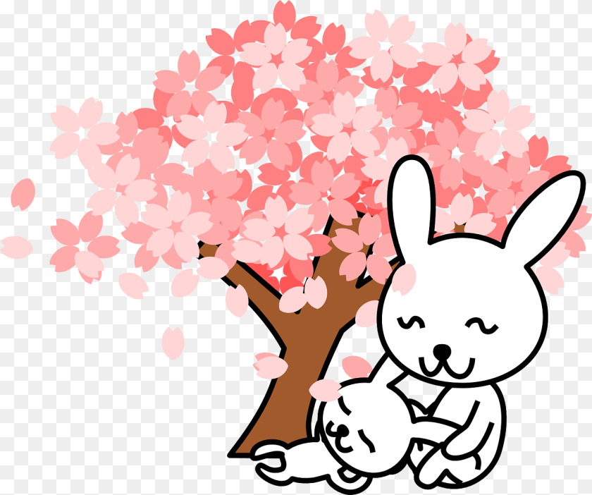 1280x1070 Bunny Clip Art Images, Flower, Plant, Cherry Blossom, Baby Clipart PNG