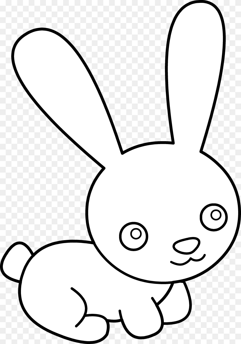 3220x4584 Bunny Black And White Cute Bunnies In Black And White, Plush, Toy, Smoke Pipe, Animal Clipart PNG