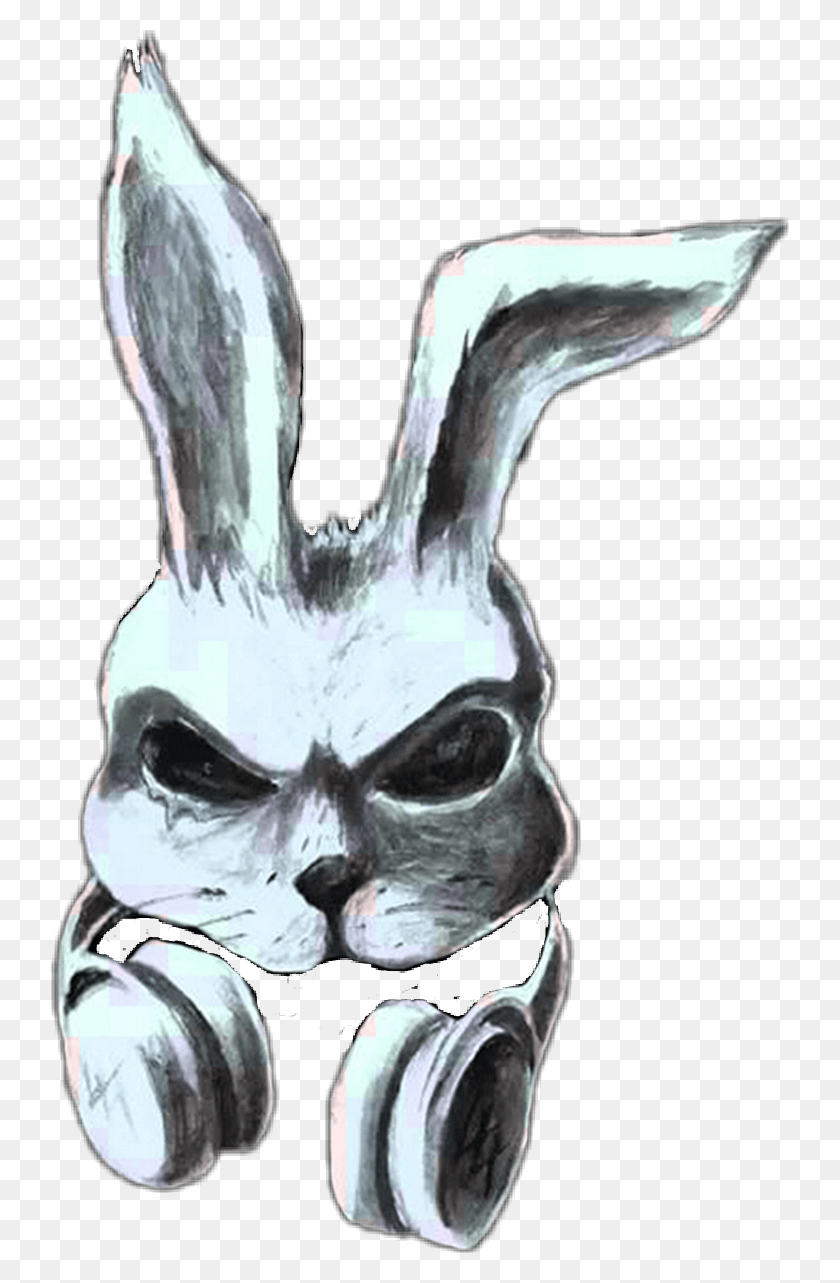 Злой кролик рисунок
