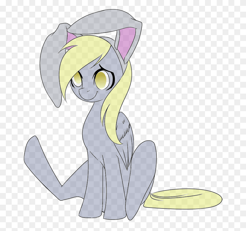 680x730 Bunny Ears Derpy Hooves Female Mare Pegasus Pony Cartoon, Frisbee, Toy HD PNG Download