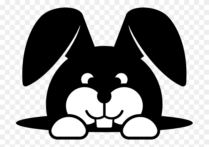 711x530 Bunny Hole Rabbit In Hole Cartoon, Label, Text, Stencil HD PNG Download