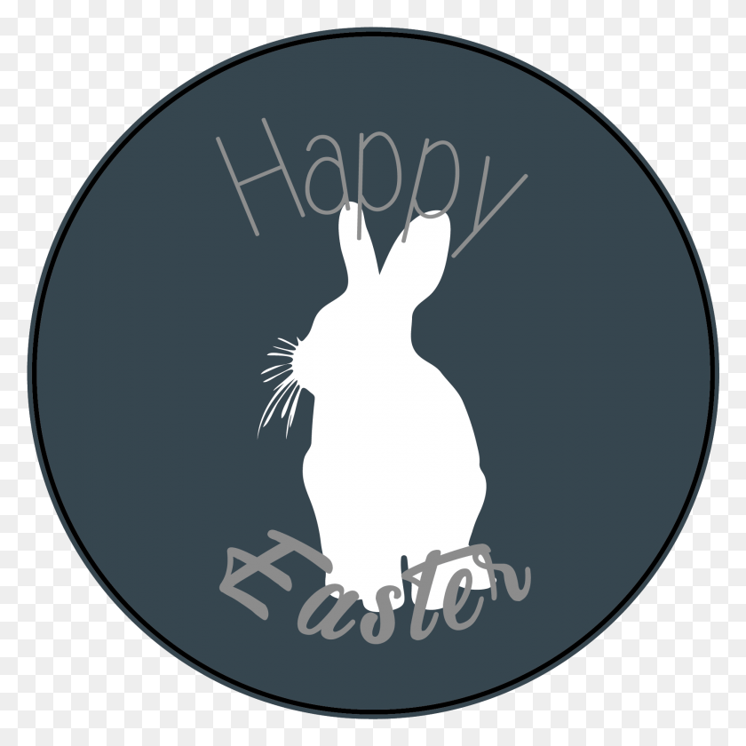 1792x1794 Bunny Silhouette Easter Themed Stickers Arctic Hare, Hand, Animal, Mammal HD PNG Download