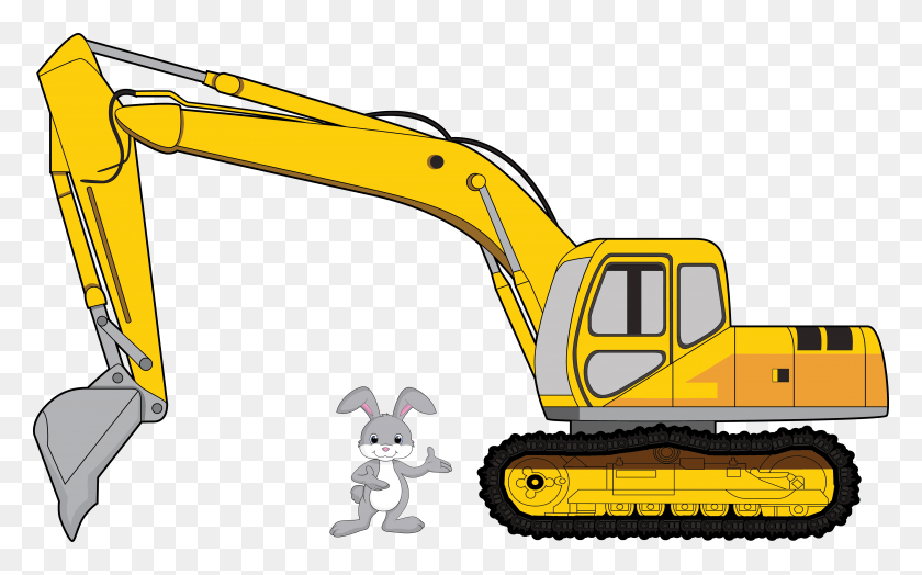 4346x2587 Bunny With Franchino Insurance Contact Us Gambar Excavator Kartun, Tractor, Vehicle, Transportation HD PNG Download