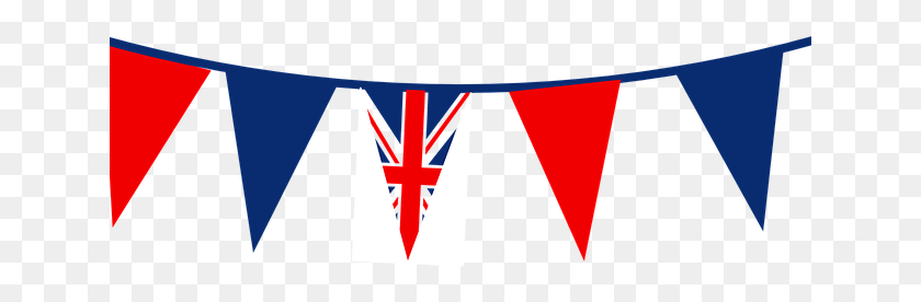 641x216 Bunting Clipart Red White Blue Bunting Clip Art Union Jack Flag, Logo, Symbol, Trademark HD PNG Download