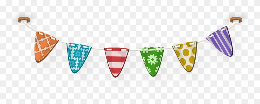 1051x373 Bunting Flags Celebration, Clothing, Apparel, Underwear HD PNG Download