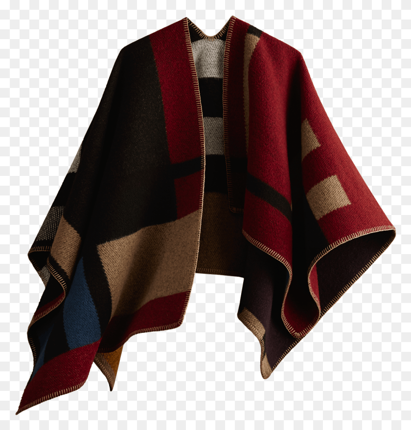 1139x1198 Burberry Reversible Check Blanket Poncho In Woolcashmere Clothes Shirt And Pants, Clothing, Apparel, Fashion HD PNG Download