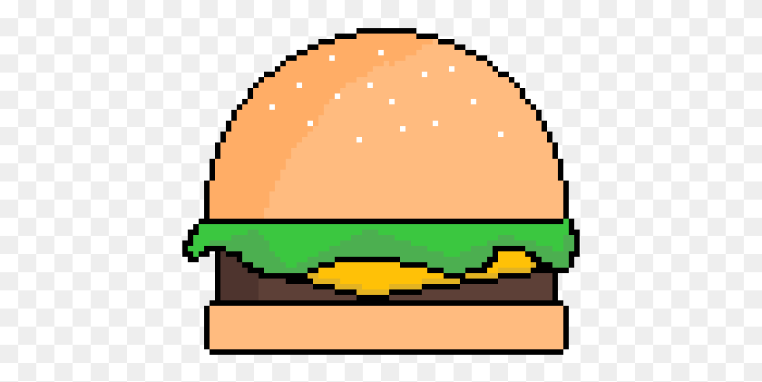 439x361 Burg Water Balloon Pixel Art, Burger, Food, Lunch HD PNG Download