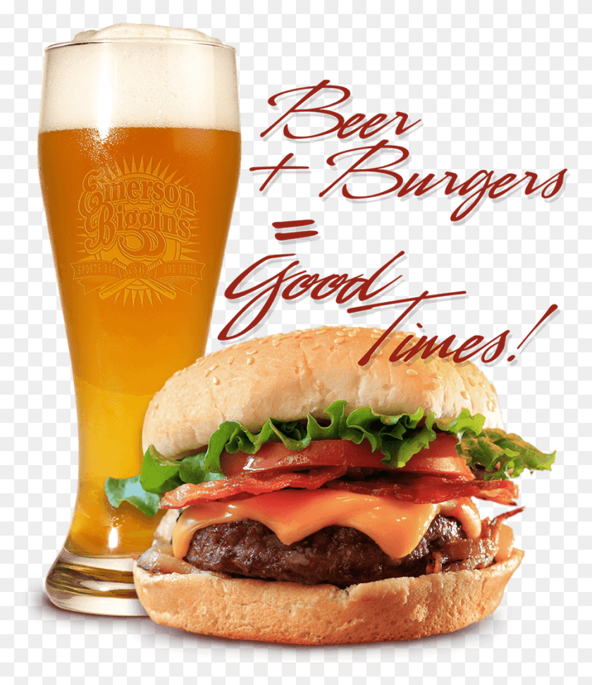 895x1047 Burger And Beer Special, Food, Glass, Alcohol HD PNG Download