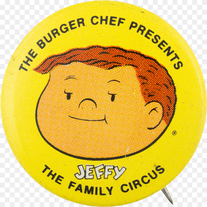 870x869 Burger Chef Presents The Family Circus Advertising Cartoon, Badge, Logo, Symbol, Face Sticker PNG