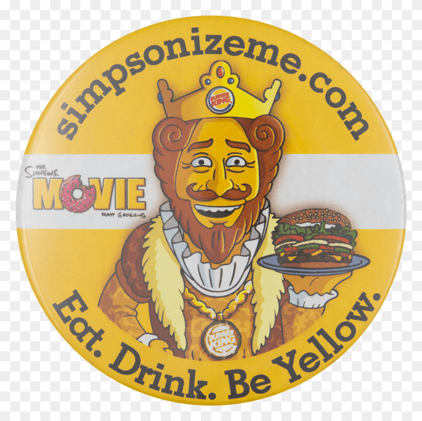 911x910 Descargar Png Burger King Simpsonizeme, Logotipo, Símbolo, Marca Registrada Hd Png
