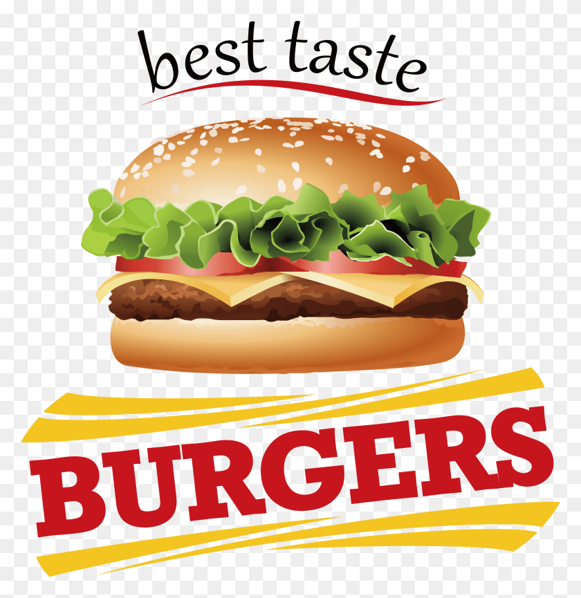 2959x3054 Burger Vector Poster Burger Fries Logo Vector Free, Advertisement, Food, Flyer HD PNG Download