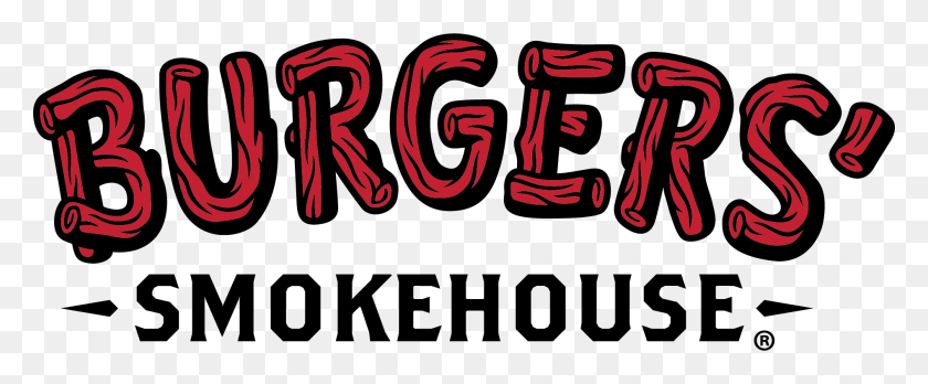 1893x699 Burgers Wood 4c Black Logo Burgers Smokehouse Logo, Text, Alphabet, Word HD PNG Download