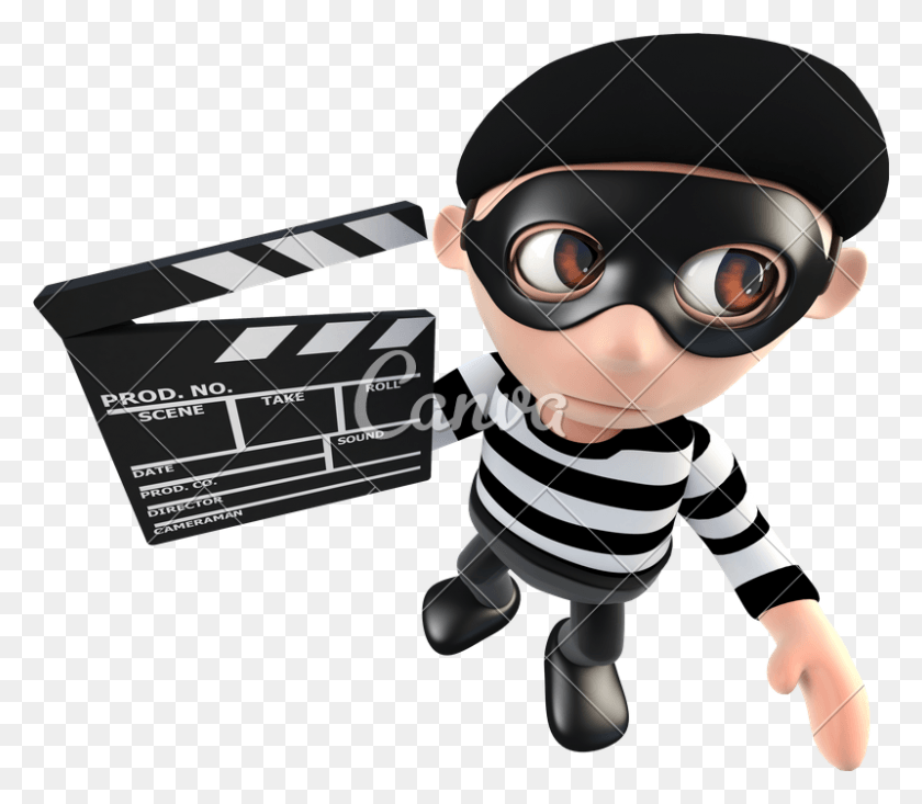 800x691 Burglar Clipart Theives 3d Funny Cartoon Burglar Thief Holding, Performer, Person, Human HD PNG Download