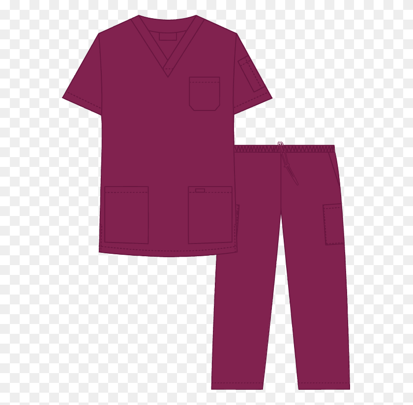 587x765 Burgundy Scrub Suit, Clothing, Apparel, Shirt Descargar Hd Png