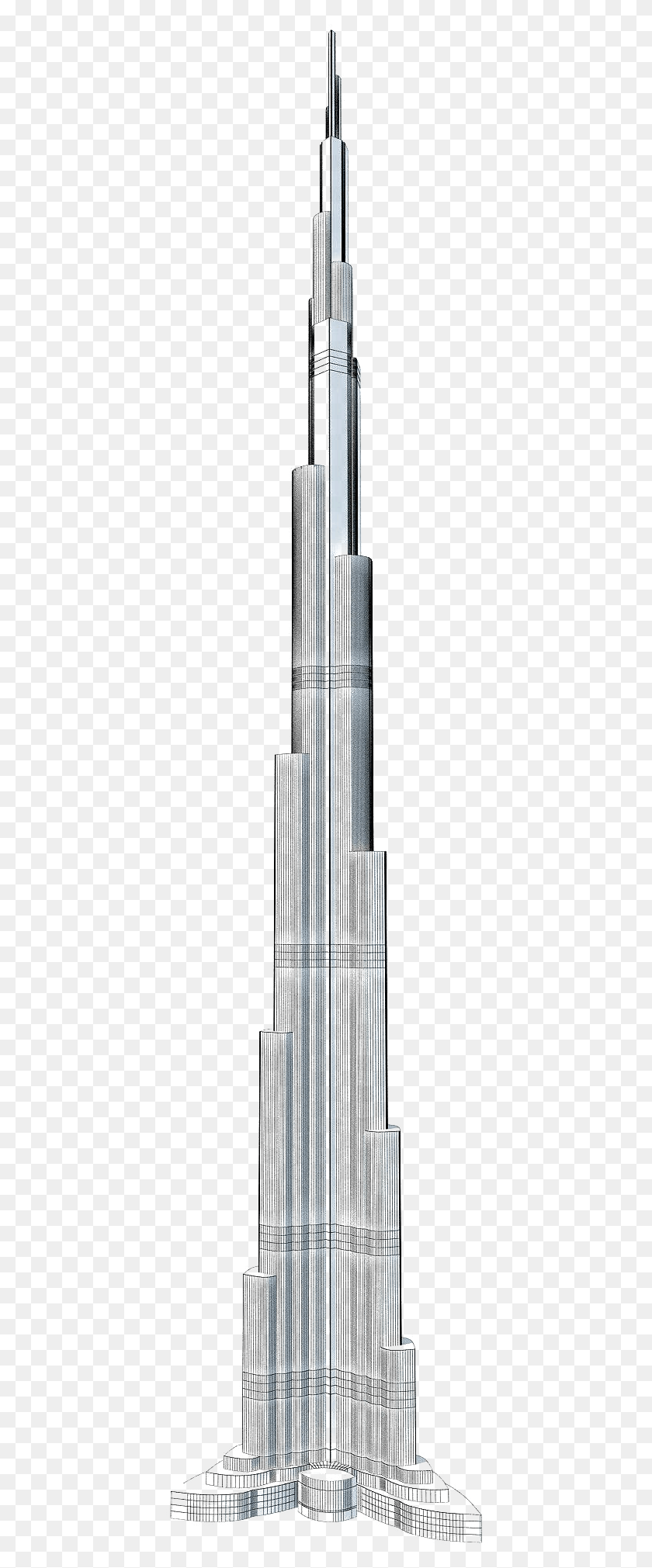 417x1961 Burj Khalifa Image Burj Khalifa Tower, Architecture, Building, City HD PNG Download