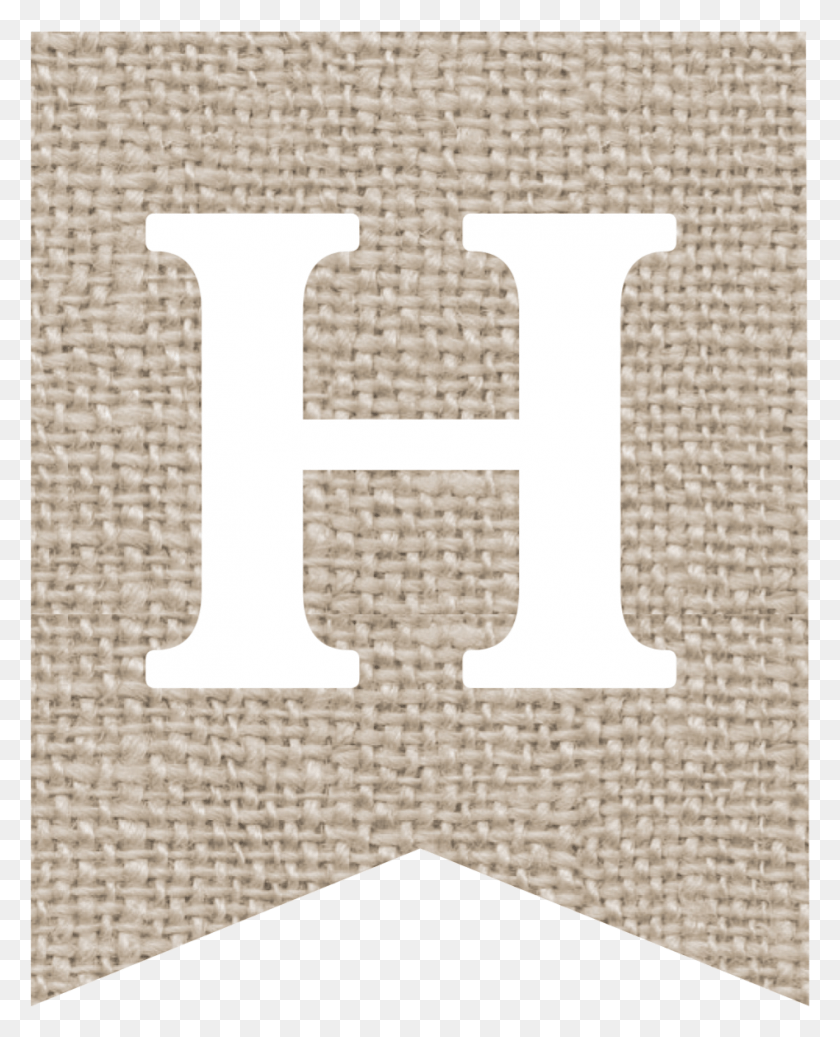 946x1186 Burlap Banner Printable Alphabet H Cross, Text, Number, Symbol HD PNG Download