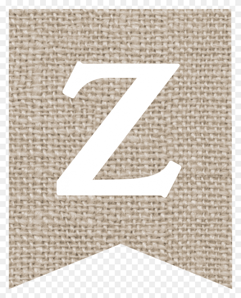 946x1186 Burlap Banner Printable Alphabet Z, Number, Symbol, Text HD PNG Download