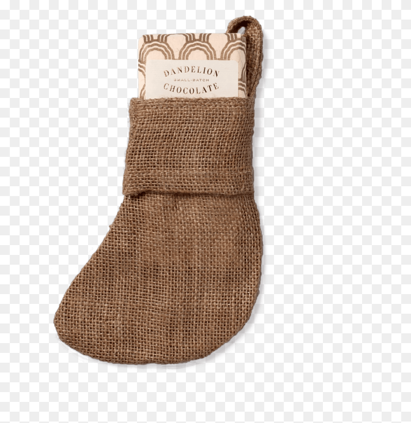 1052x1084 Burlap Mini Holiday Stockings With Chocolate Gift Inside, Clothing, Apparel, Footwear Descargar Hd Png