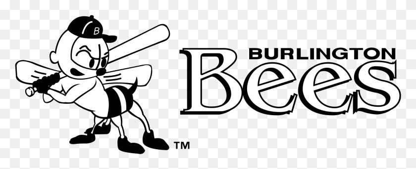 2191x793 Descargar Png Burlington Bees Logo, Burlington Bees Logo, Texto, Símbolo, Alfabeto Hd Png