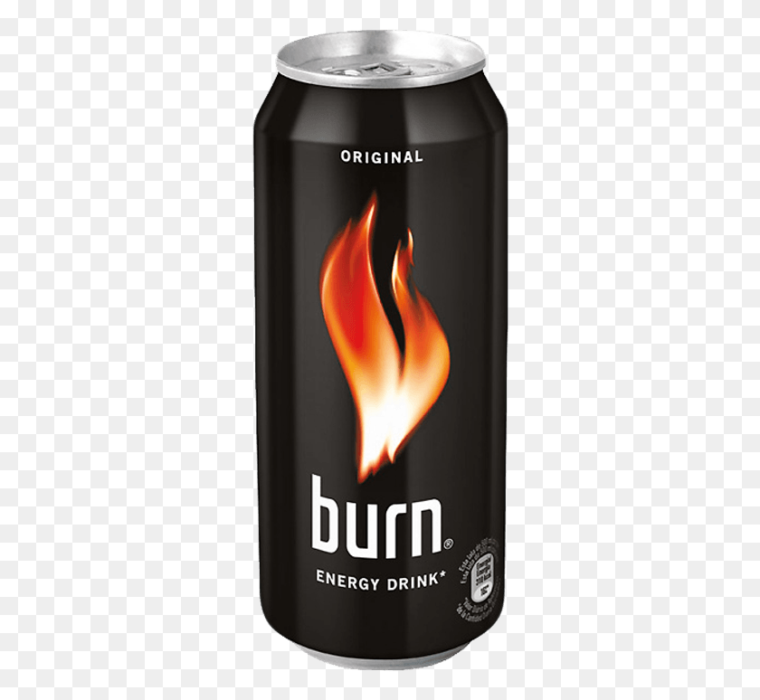 288x714 Burn Original Energy Drink Can 500 Ml Burn Energy Drink, Fire, Flame, Beer HD PNG Download