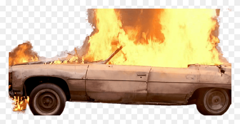 1000x481 Burning Car, Fire, Truck, Vehicle HD PNG Download