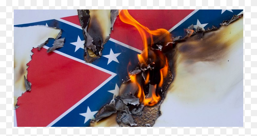 751x385 Burning Confederate Flag Confederate Flag Burning Transparent, Lobster, Seafood, Sea Life HD PNG Download