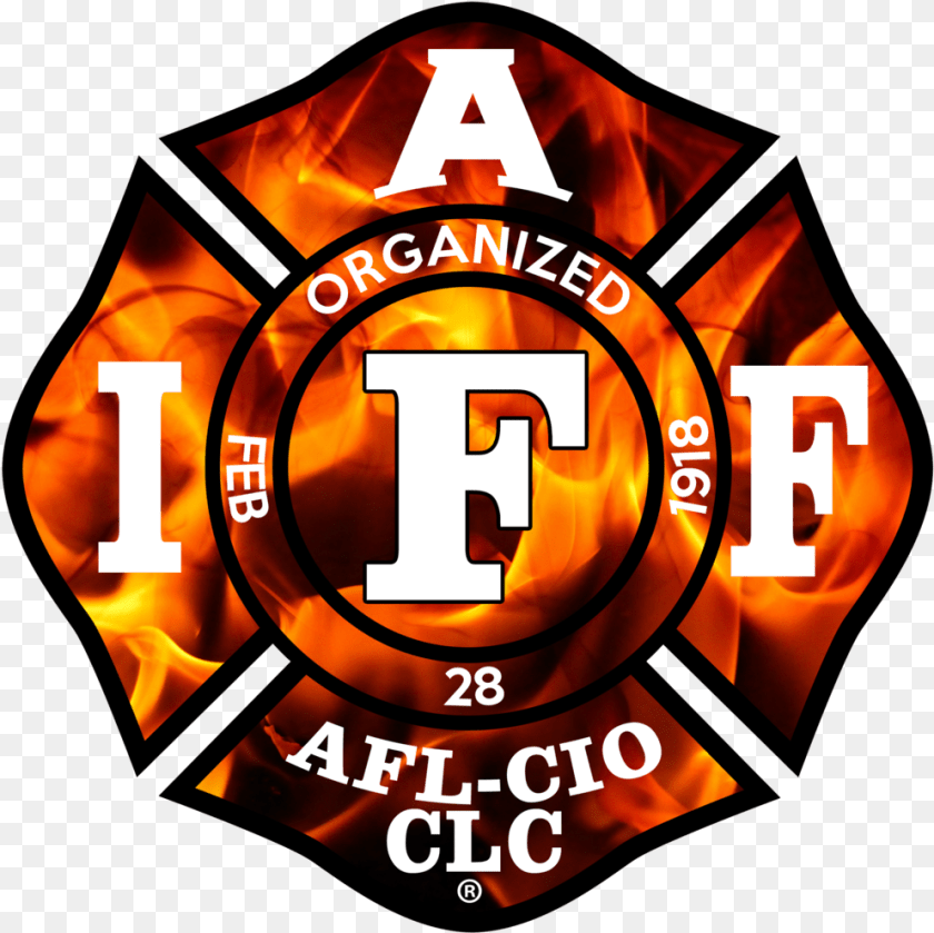 Burning Flames Reflective Iaff Decal 4 U2014 Union Fire Store, Logo, Symbol PNG