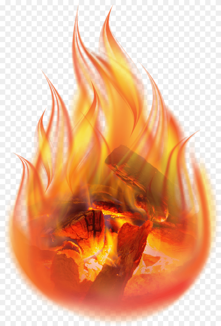 Burning Hole Fire Pit Animated, Flame, Bonfire Sticker PNG