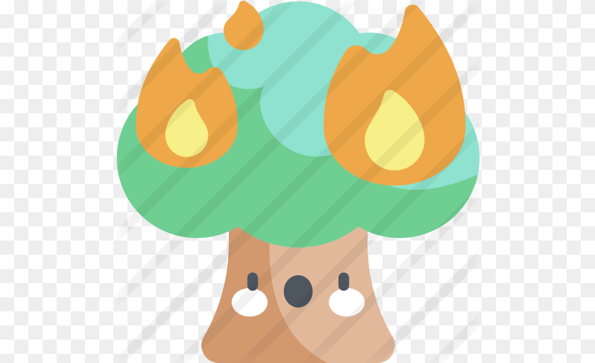 Burning Tree Arbol En Llamas Sticker PNG