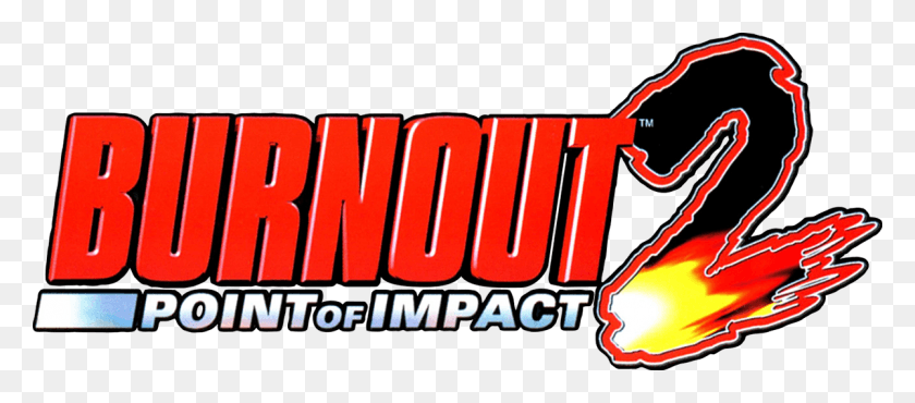 1200x478 Burnout Burnout 2 Point Of Impact Logo, Word, Text, Label HD PNG Download