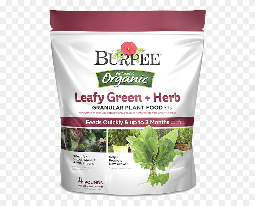 516x619 Burpee Natural Amp Organic Leay Green Herb Гранулированное Удобрение Для Растений, Еда, Овощи, Текст Png Скачать