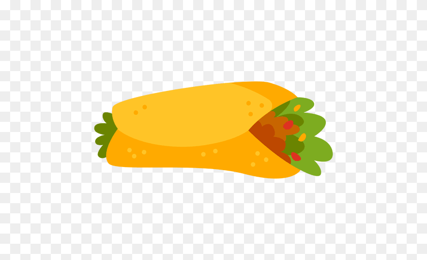 Burrito Cartoon Food, Sandwich Wrap Clipart PNG