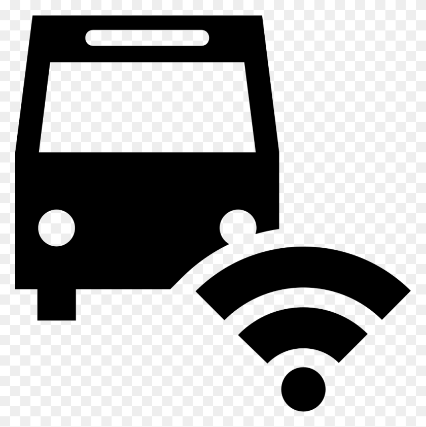 980x982 Bus And Wifi Signal Comments Bus Wifi Logo, Stencil, Shovel, Tool HD PNG Download