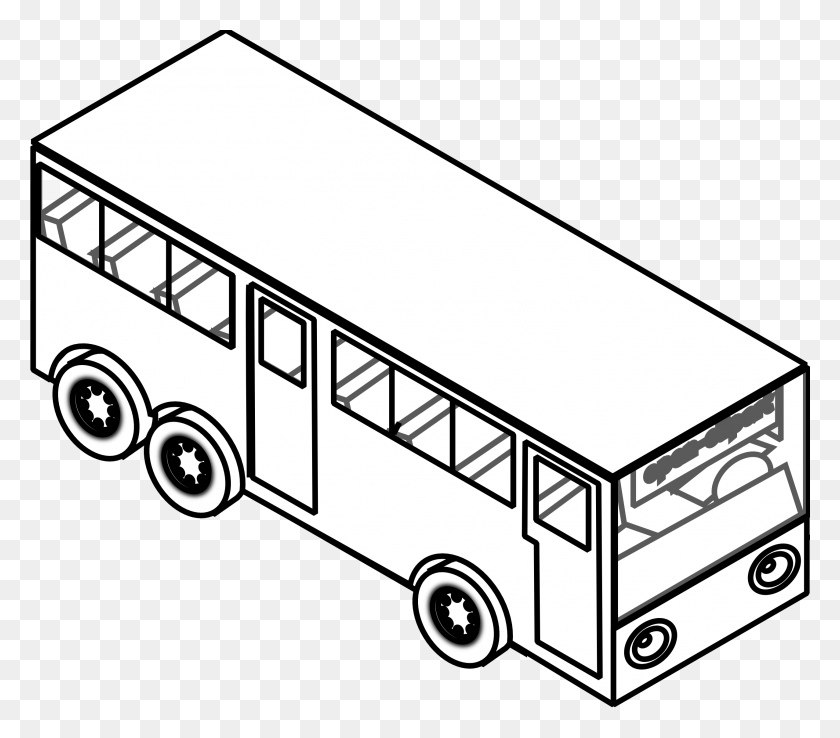 2555x2222 Bus Clipart Bus Black And White Clip Art, Vehicle, Transportation, Van HD PNG Download