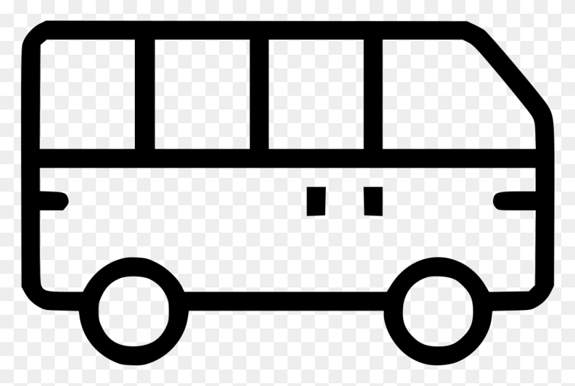 981x634 Bus Comments Outline Image Of A Car, Vehicle, Transportation, Van HD PNG Download