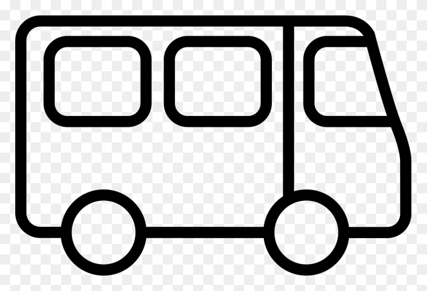 981x644 Bus Outline Bus Outline Icon, Van, Vehicle, Transportation HD PNG Download