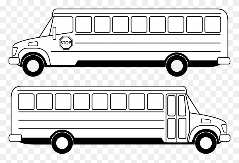 1280x840 Bus School School Bus Image Buses Clipart Black And White, Vehicle, Transportation, Minibus HD PNG Download