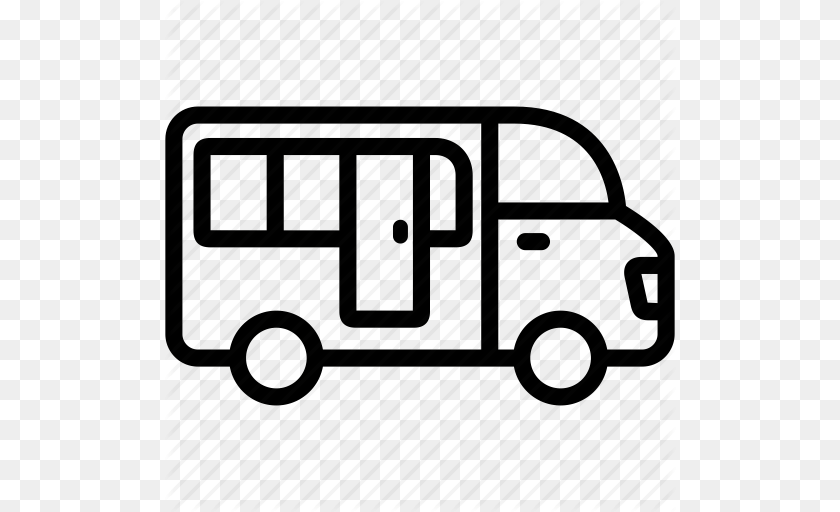 512x512 Bus School Transport Transportation Travel Vehicle Icon, Minibus, Van Clipart PNG