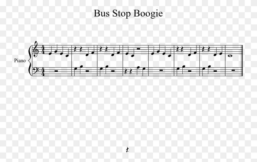 749x471 Bus Stop Boogie Sheet Music 1 Of 1 Pages Sheet Music, Gray, World Of Warcraft HD PNG Download