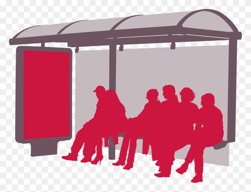 961x721 Bus Stop Silhouette, Bus Stop, Person, Human HD PNG Download