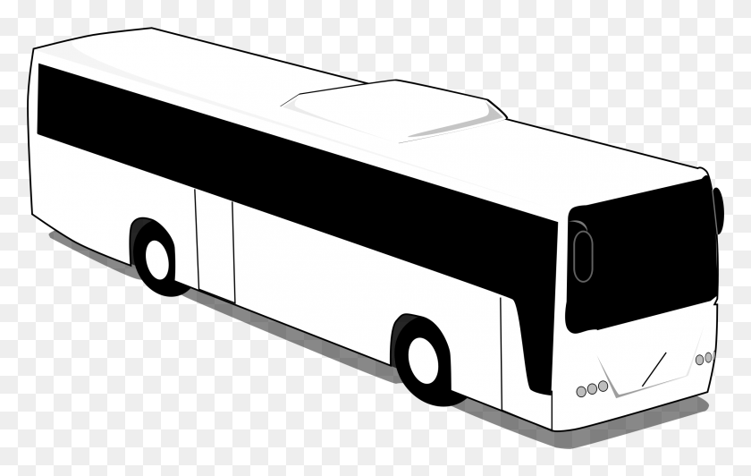 2234x1353 Bus White Black Bus Clip Art, Vehicle, Transportation, Van HD PNG Download