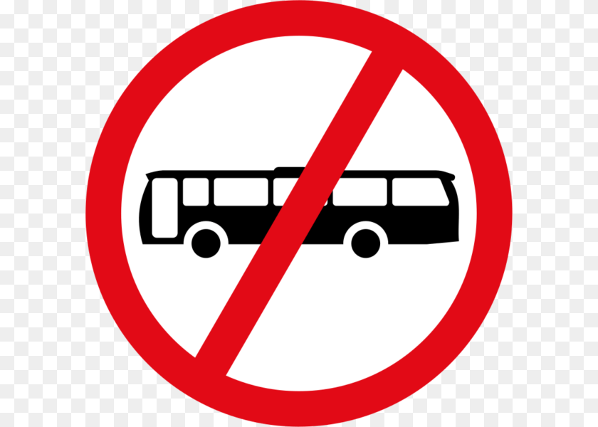 Buses Prohibited Sign Bus Tour Sign, Symbol, Road Sign PNG