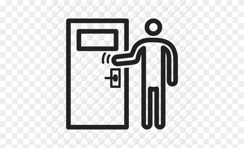 Business Delivery Door Knock Knocking Work Working Icon, Gate, Sink, Sink Faucet Sticker PNG