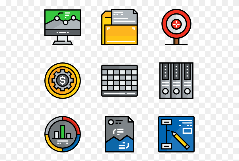 529x505 Business Icons Free And Circle, Text, Computer Keyboard, Computer Hardware HD PNG Download
