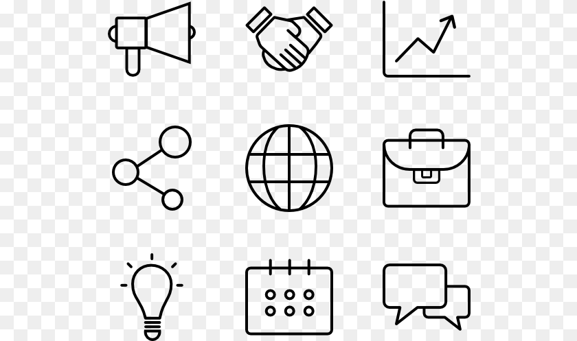 529x497 Business Icons Vector, Gray Transparent PNG