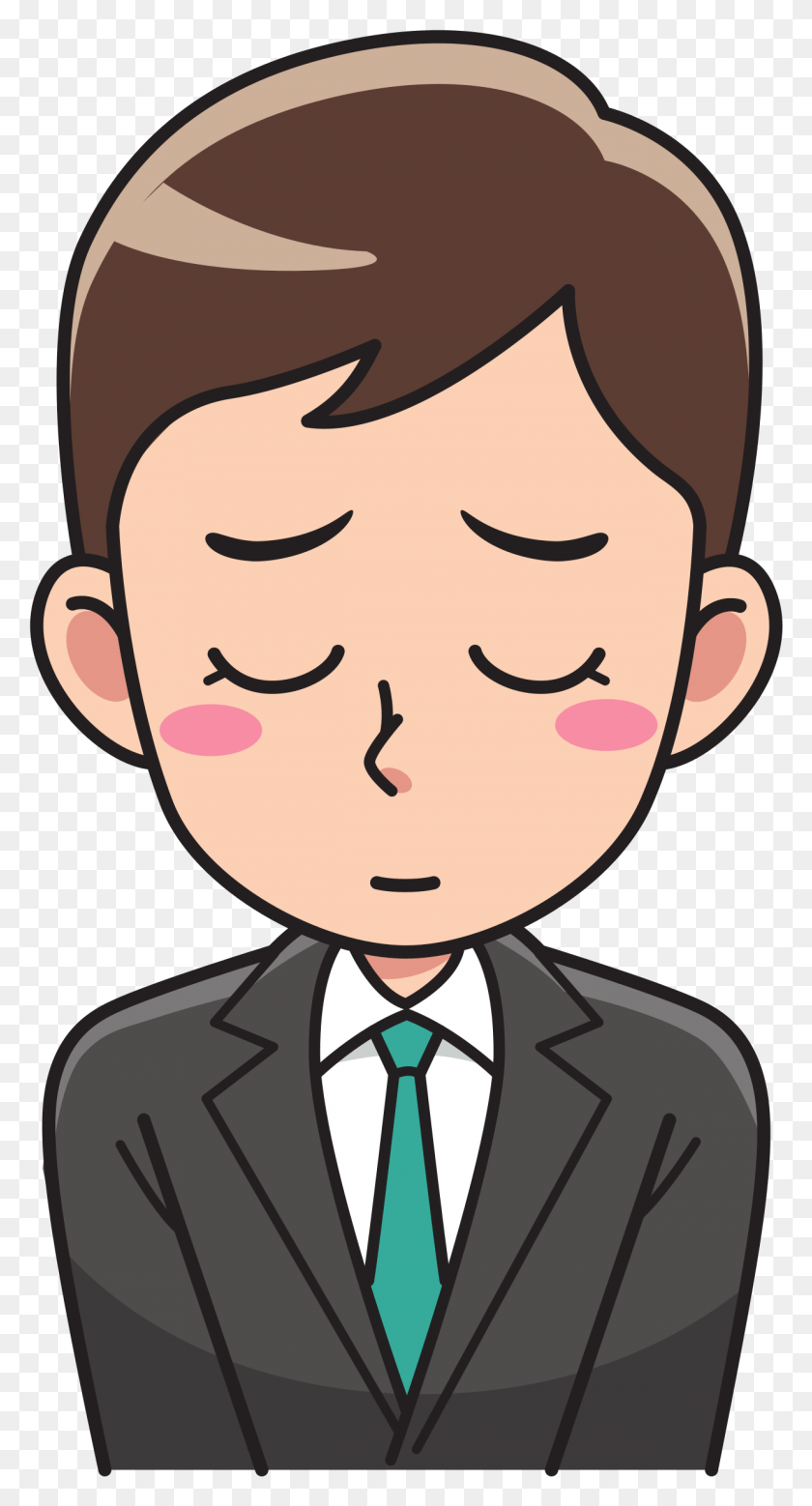 1235x2373 Business Man Apology Clipart, Face, Head, Tie HD PNG Download