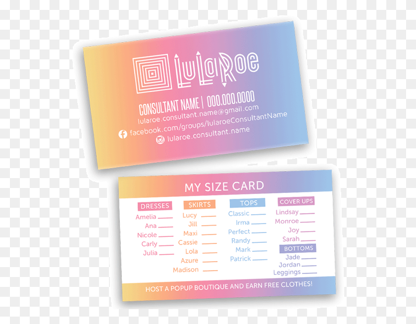 551x595 Business My Size Ombre Llr Itw Lularoe, Text, Paper, Business Card HD PNG Download