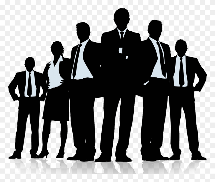 848x711 Business People Silhouette Clipart Business Group, Person, Crowd, Audience HD PNG Download