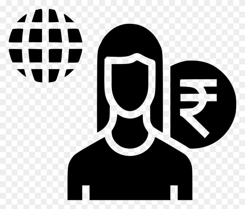 980x824 Business Person Employee Finance Salary Female Avatar Employee Salary Icon, Stencil, Symbol HD PNG Download