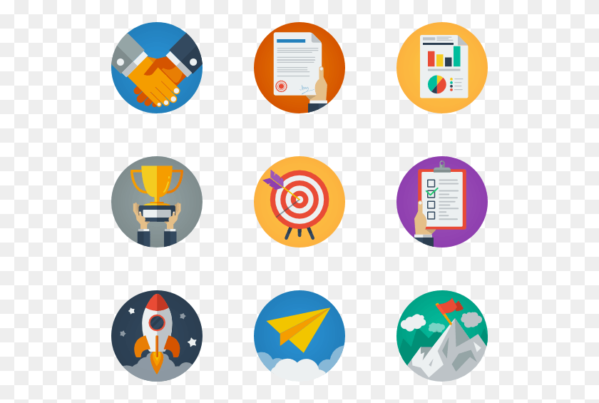 529x505 Business Strategy Flat Icon, Label, Text, Symbol HD PNG Download